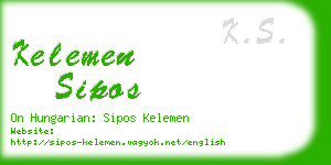 kelemen sipos business card